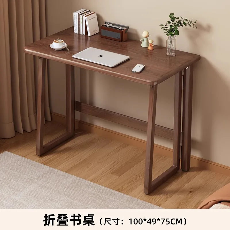 Solid Wood Folding Desk for Home Office - ideal for kids