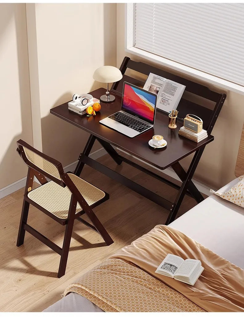 Adjustable Foldable Wooden Desk- Space saving can adjust anywhere