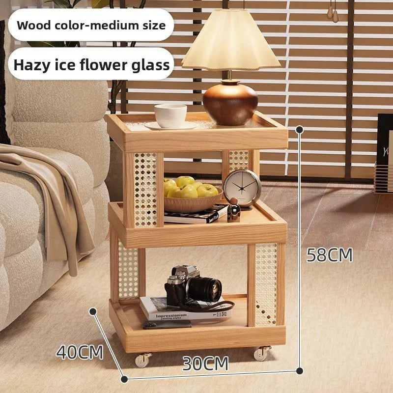 Household removable sofa side coffee table cabinet bedroom small side storage cabinet