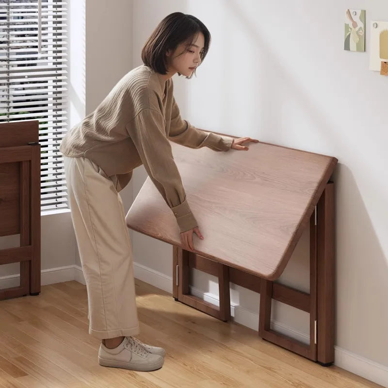 Solid Wood Folding Desk for Home Office - ideal for kids