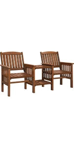 Outdoor Loveseat & Table Set Durable  Armchairs