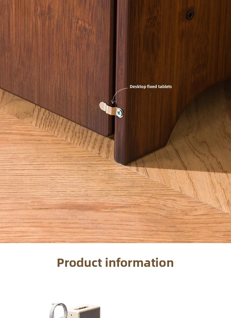 Wooden Computer Desk with Storage Cabinet