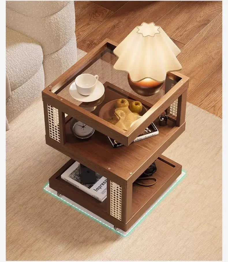Household removable sofa side coffee table cabinet bedroom small side storage cabinet