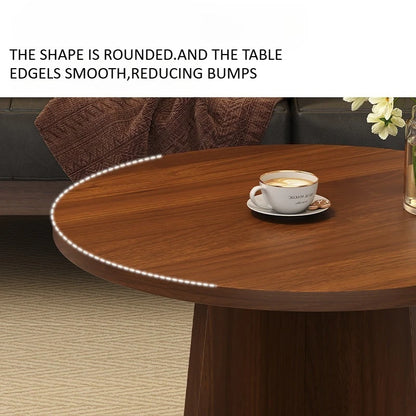 Round Wooden Side Table - Tea table, living room