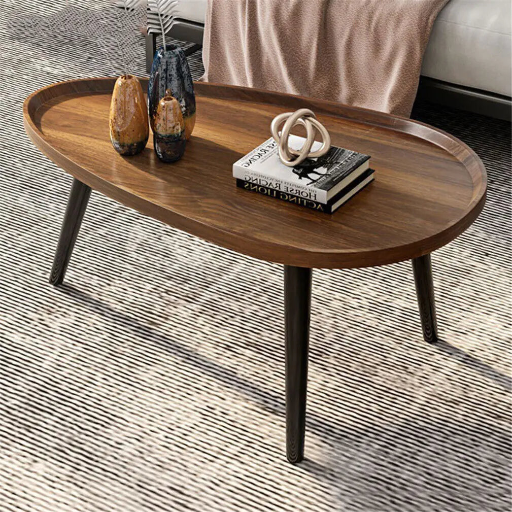 Living Room Coffee Table Set Small Drop-shaped Solid Wooden Sofa Side Table