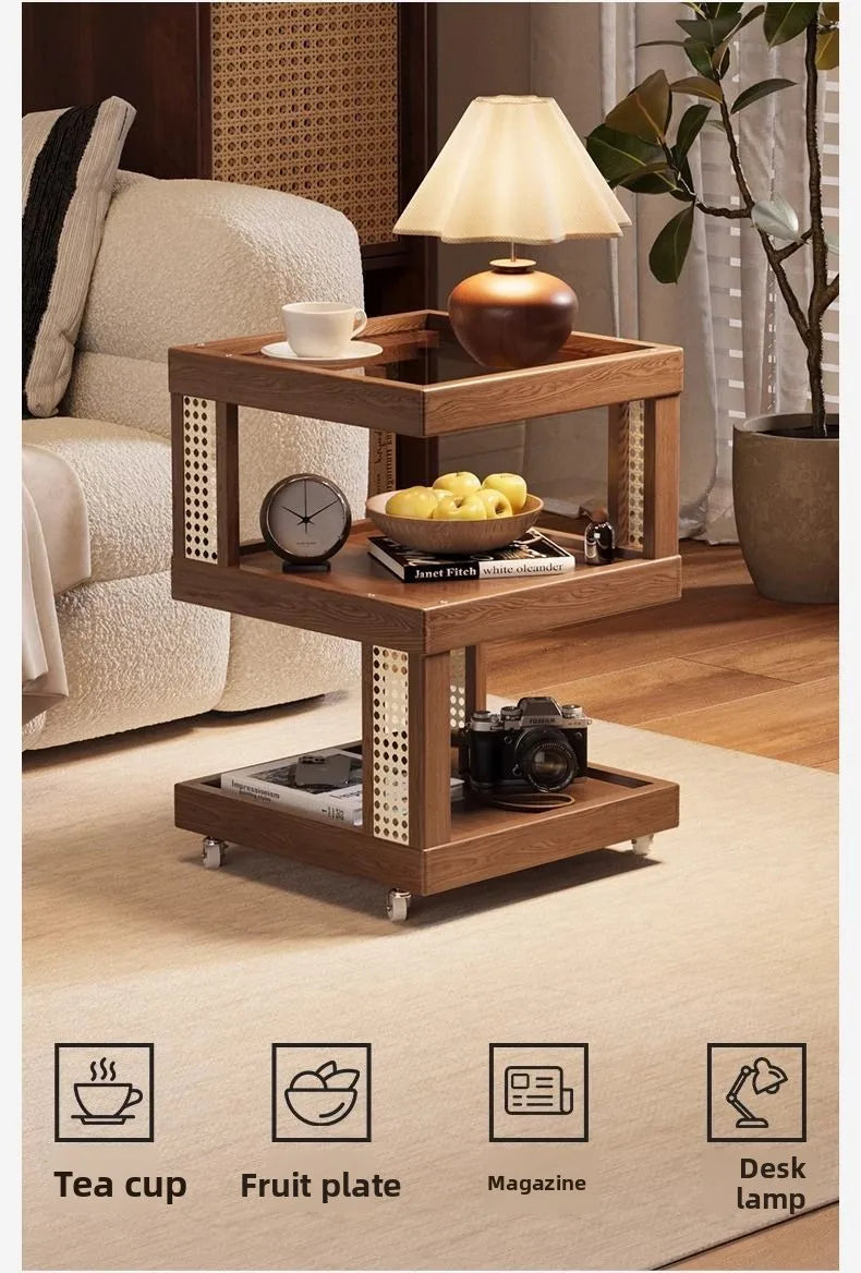 Household removable sofa side coffee table cabinet bedroom small side storage cabinet