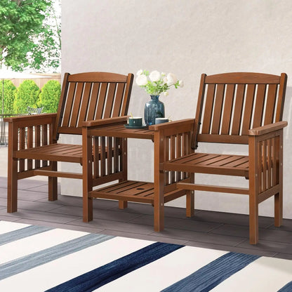 Outdoor Loveseat & Table Set Durable  Armchairs