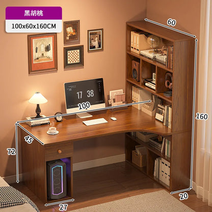 Large Computer Desk Bookshelf Suitable as a Corner Desks