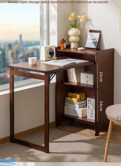 Wooden Computer Desk with Storage Cabinet