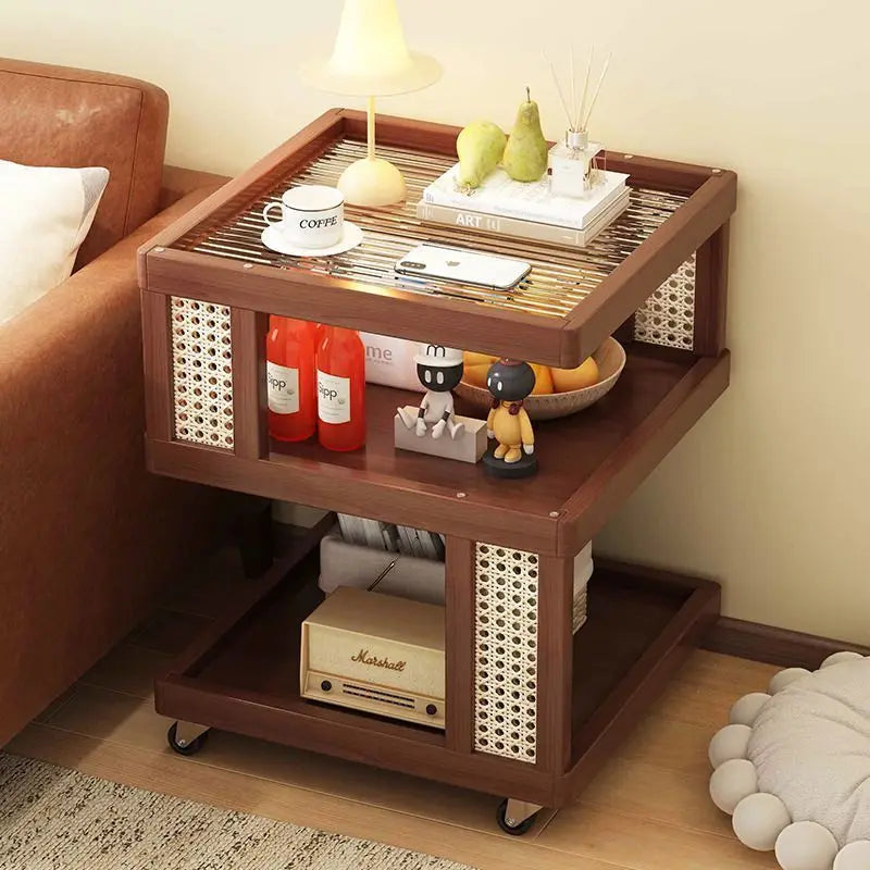 Household removable sofa side coffee table cabinet bedroom small side storage cabinet