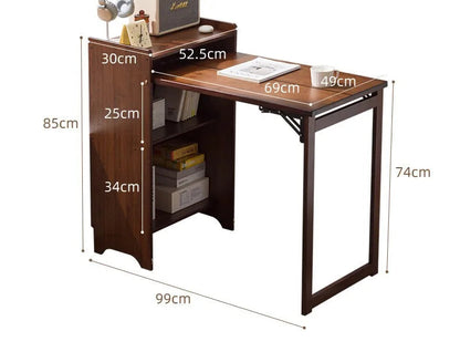 Wooden Computer Desk with Storage Cabinet