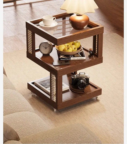 Household removable sofa side coffee table cabinet bedroom small side storage cabinet