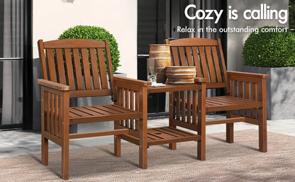 Outdoor Loveseat & Table Set Durable  Armchairs