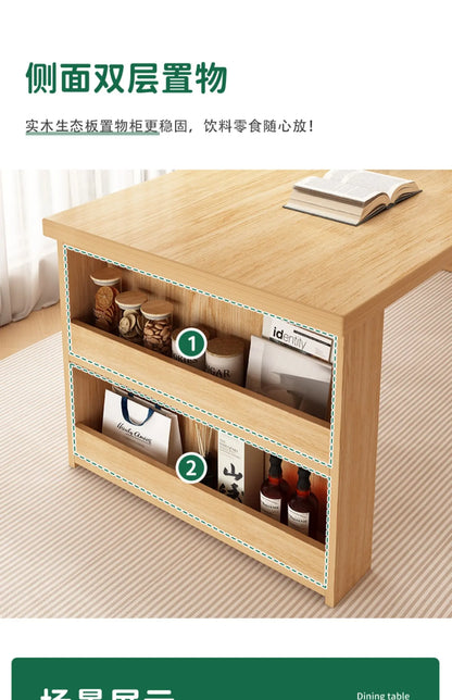 Nordic Walnut Kitchen Island Extendable Dining Table 2025