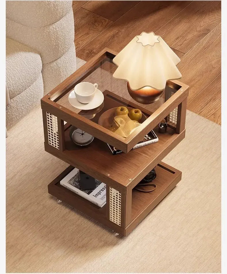 Household removable sofa side coffee table cabinet bedroom small side storage cabinet