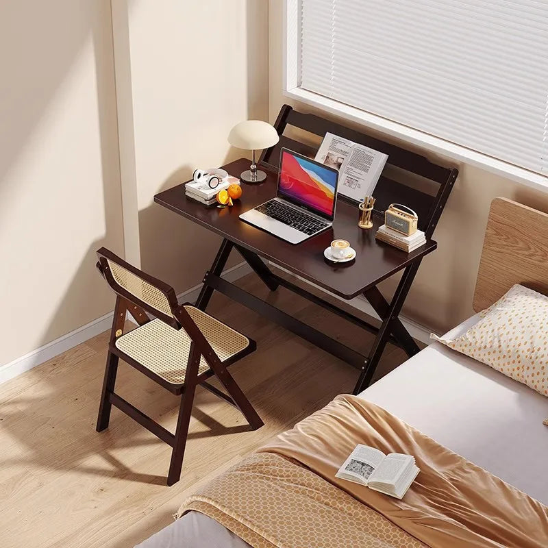 Adjustable Foldable Wooden Desk- Space saving can adjust anywhere