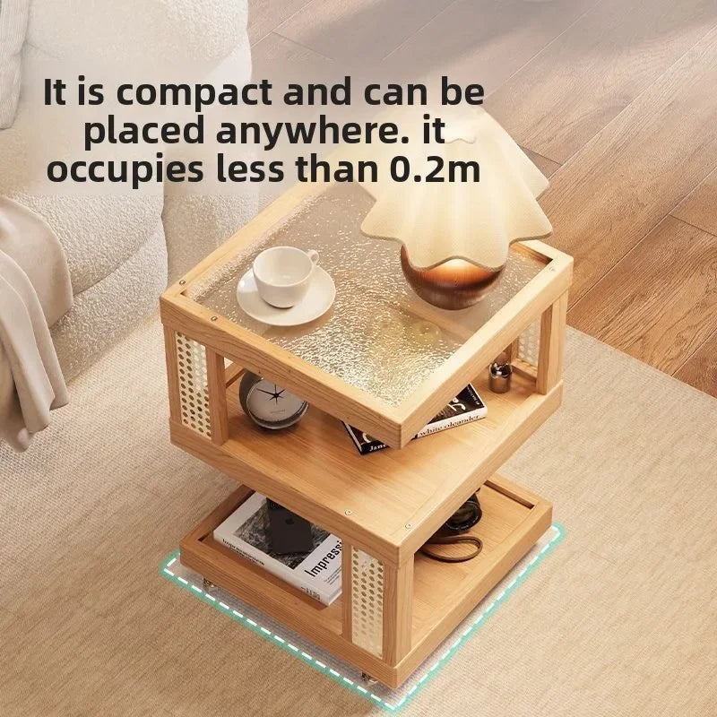 Household removable sofa side coffee table cabinet bedroom small side storage cabinet