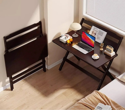 Adjustable Foldable Wooden Desk- Space saving can adjust anywhere