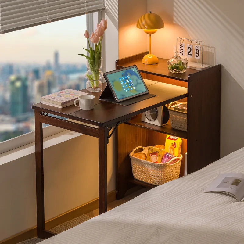 Wooden Computer Desk with Storage Cabinet