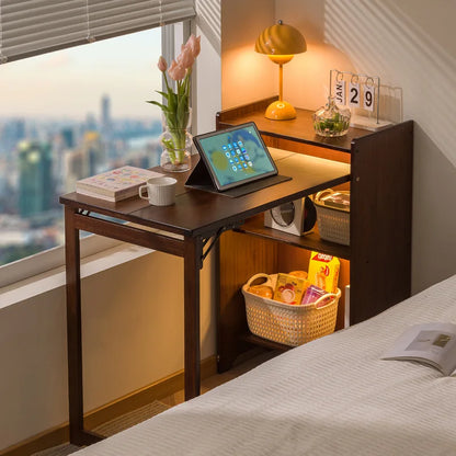 Wooden Computer Desk with Storage Cabinet