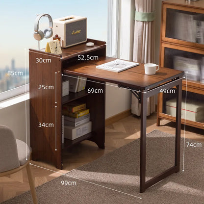 Wooden Computer Desk with Storage Cabinet