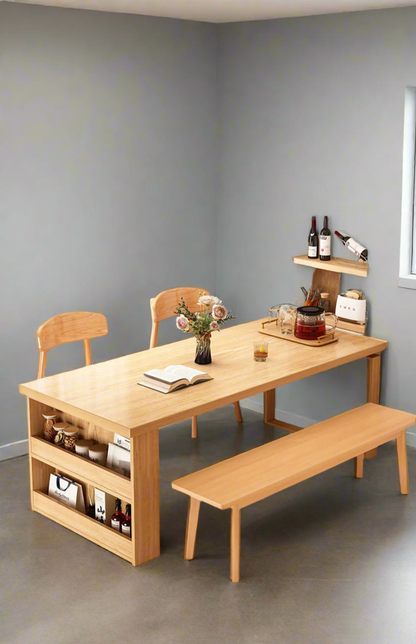 Nordic Walnut Kitchen Island Extendable Dining Table 2025