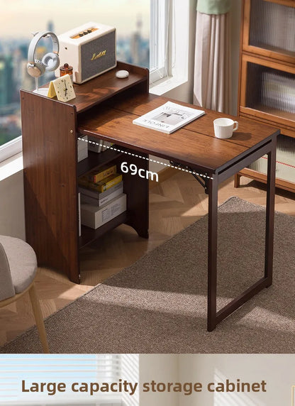 Wooden Computer Desk with Storage Cabinet