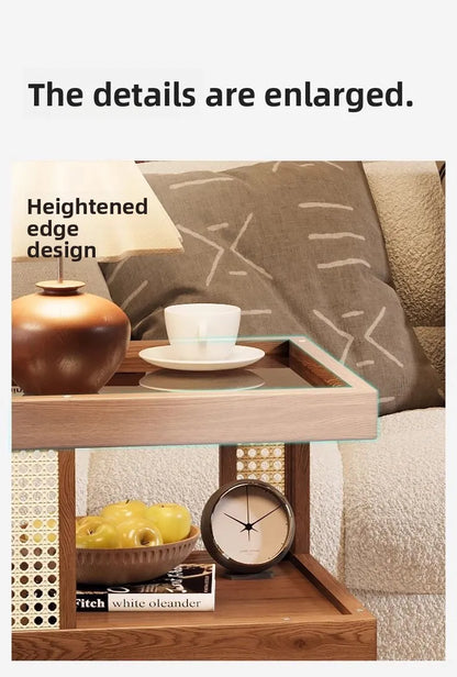 Household removable sofa side coffee table cabinet bedroom small side storage cabinet