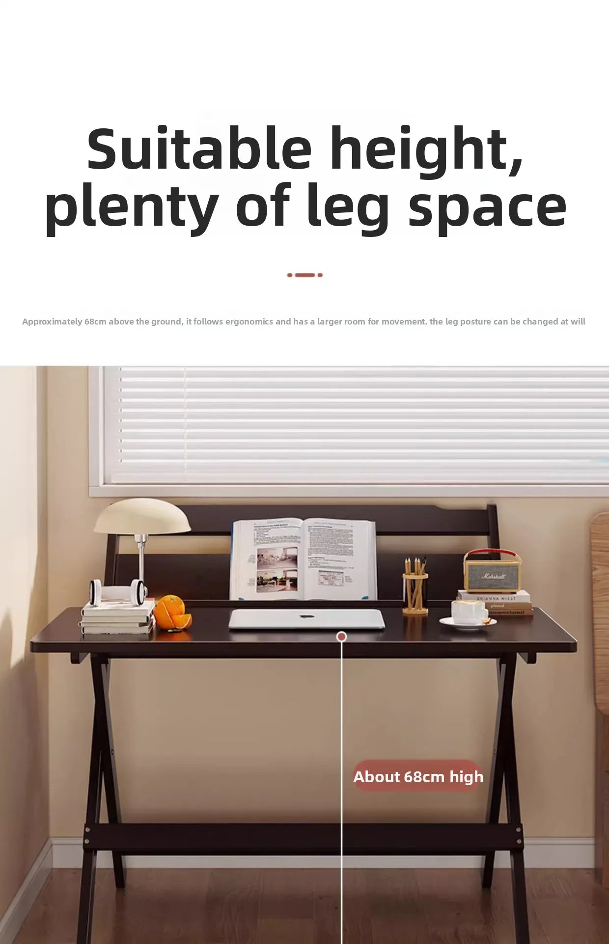 Adjustable Foldable Wooden Desk- Space saving can adjust anywhere