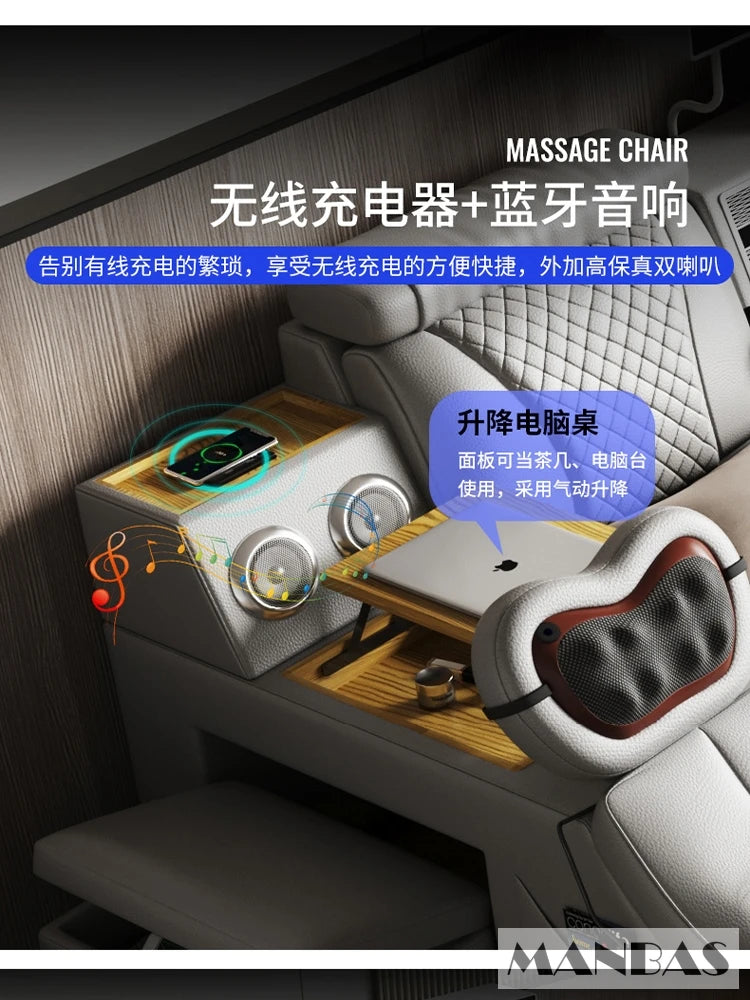 The Ultimate Multifunctional Bedframe with Genuine Leather, Massage, Speaker, Projector, Air Purifier