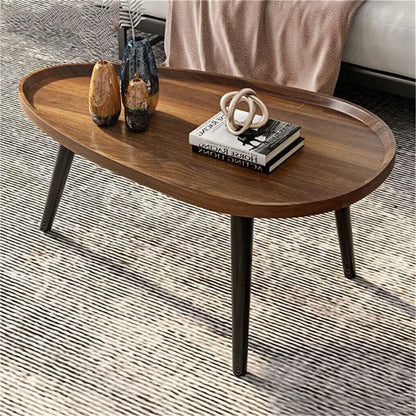 Living Room Coffee Table Set Small Drop-shaped Solid Wooden Sofa Side Table
