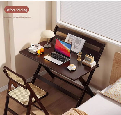Adjustable Foldable Wooden Desk- Space saving can adjust anywhere