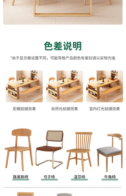 Nordic Walnut Kitchen Island Extendable Dining Table 2025