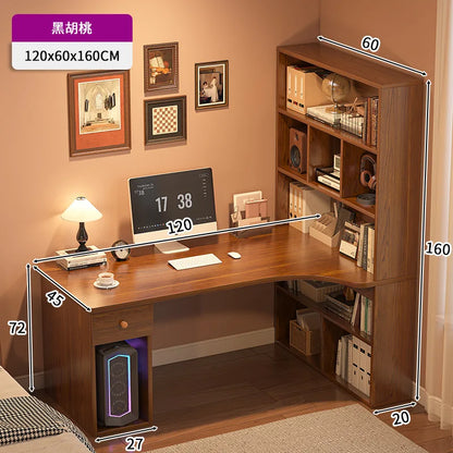 Large Computer Desk Bookshelf Suitable as a Corner Desks