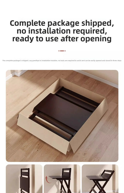 Adjustable Foldable Wooden Desk- Space saving can adjust anywhere
