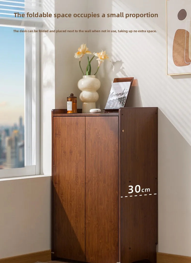 Wooden Computer Desk with Storage Cabinet