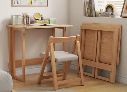 Solid Wood Folding Desk for Home Office - ideal for kids