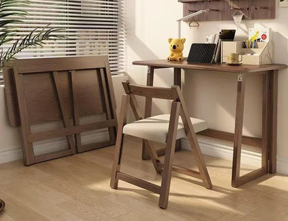 Solid Wood Folding Desk for Home Office - ideal for kids