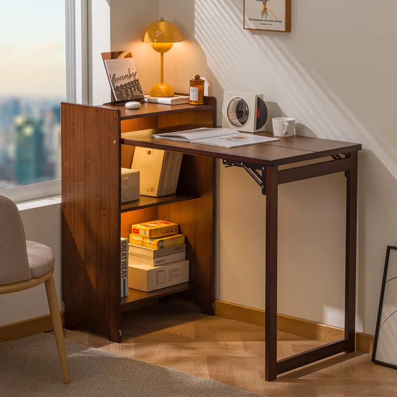 Wooden Computer Desk with Storage Cabinet