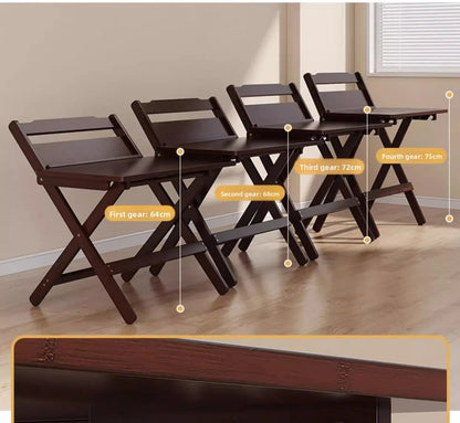 Adjustable Foldable Wooden Desk- Space saving can adjust anywhere