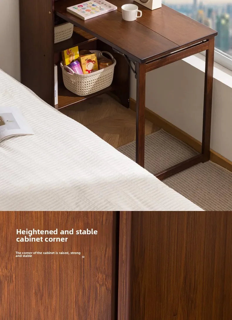 Wooden Computer Desk with Storage Cabinet