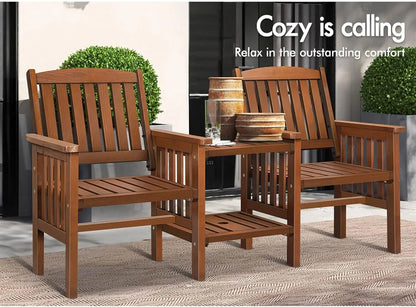 Outdoor Loveseat & Table Set Durable  Armchairs