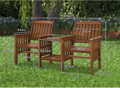 Outdoor Loveseat & Table Set Durable  Armchairs
